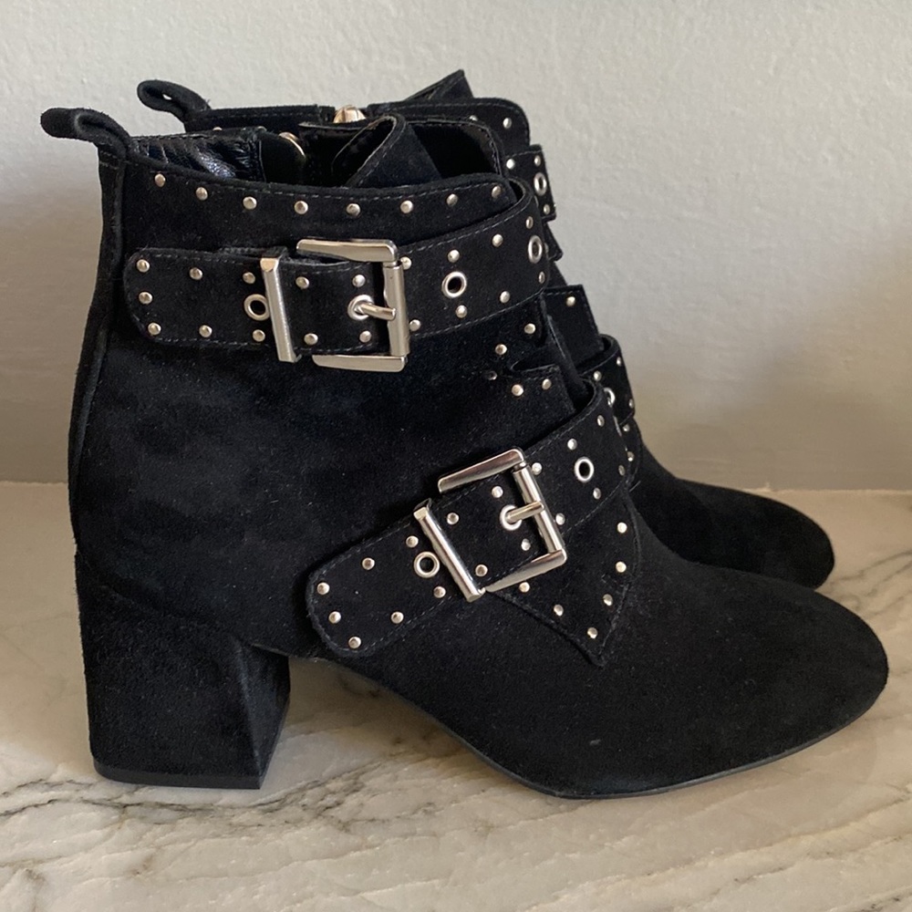 Rebecca Minkoff Buckled Black Booties Size 6.5 NWT